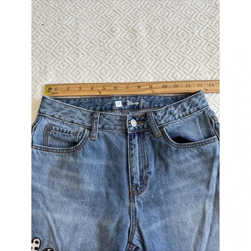 Girl's 2017 Gap Disney Girlfriend Jeans Mickey Minnie Mouse Size 14